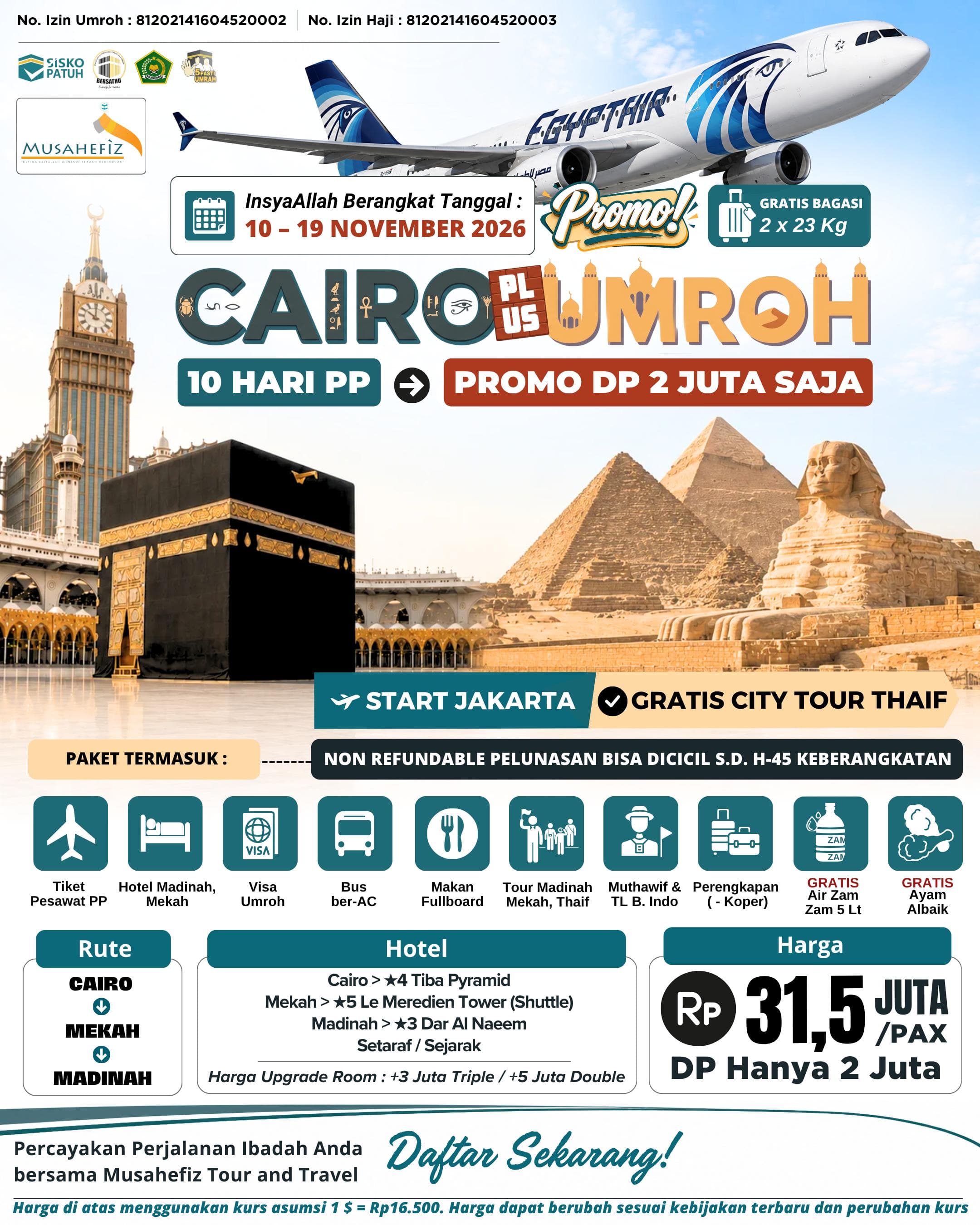 CAIRO + UMROH 10 NOVEMBER 2026