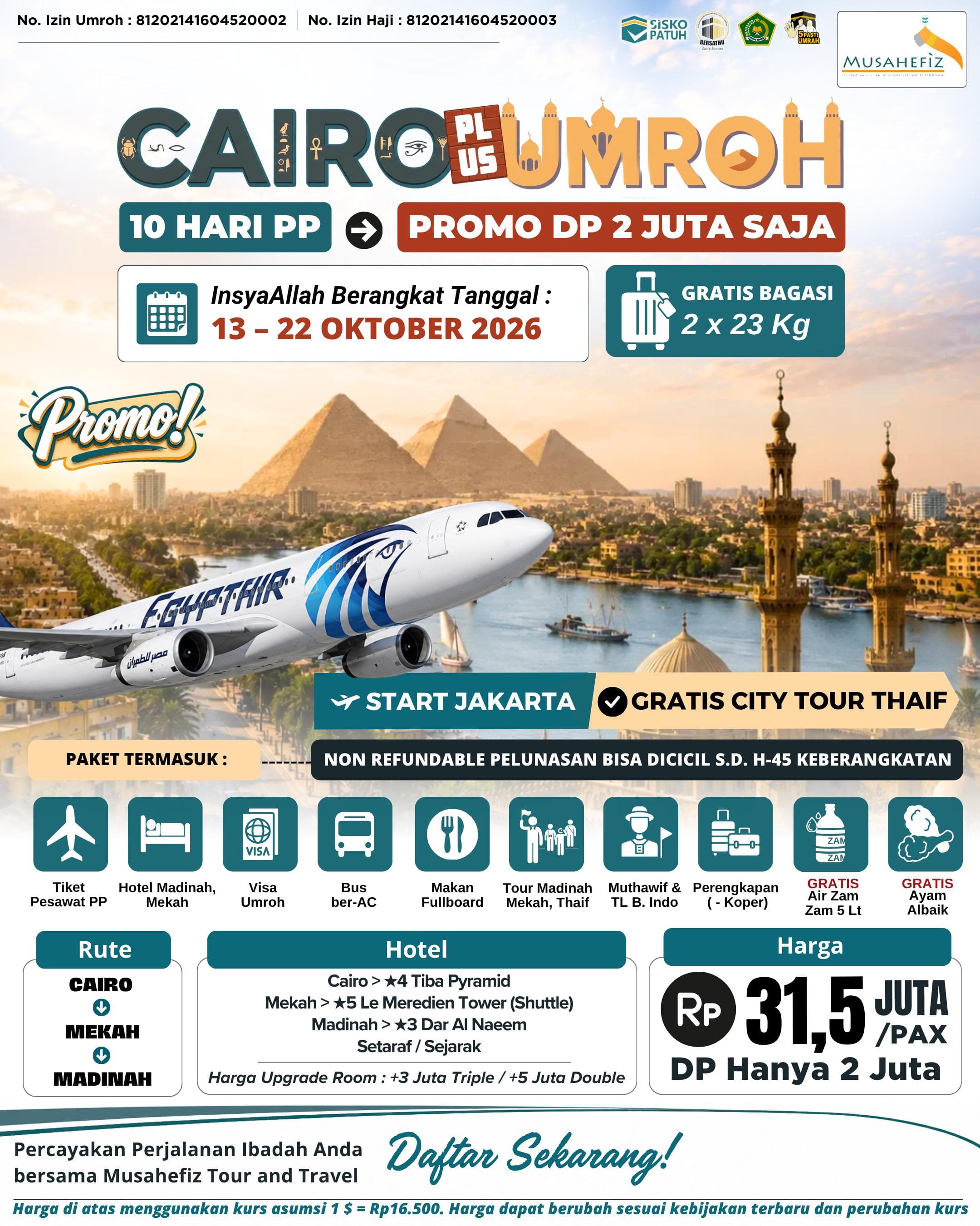 CAIRO + UMROH 15 SEPTEMBER 2026