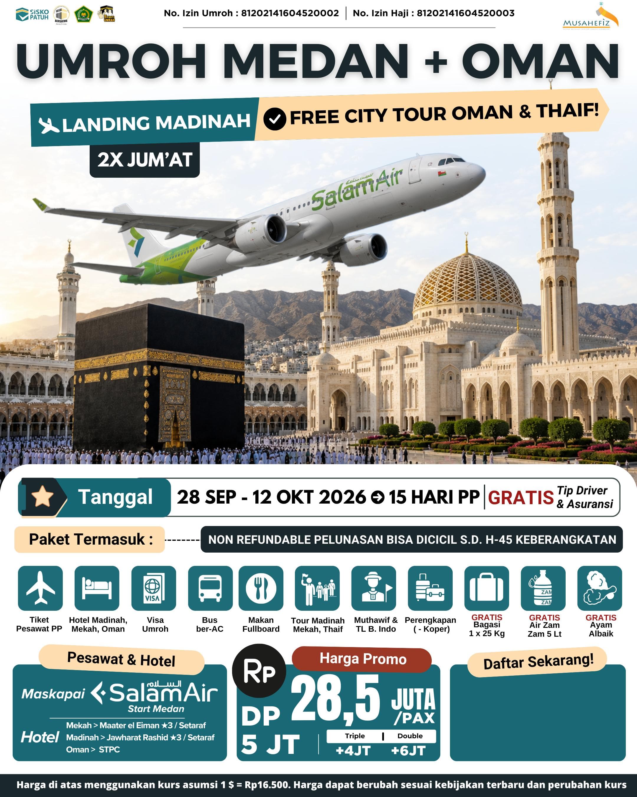 PROMO UMROH MEDAN + OMAN 28 SEPTEMBER 2026