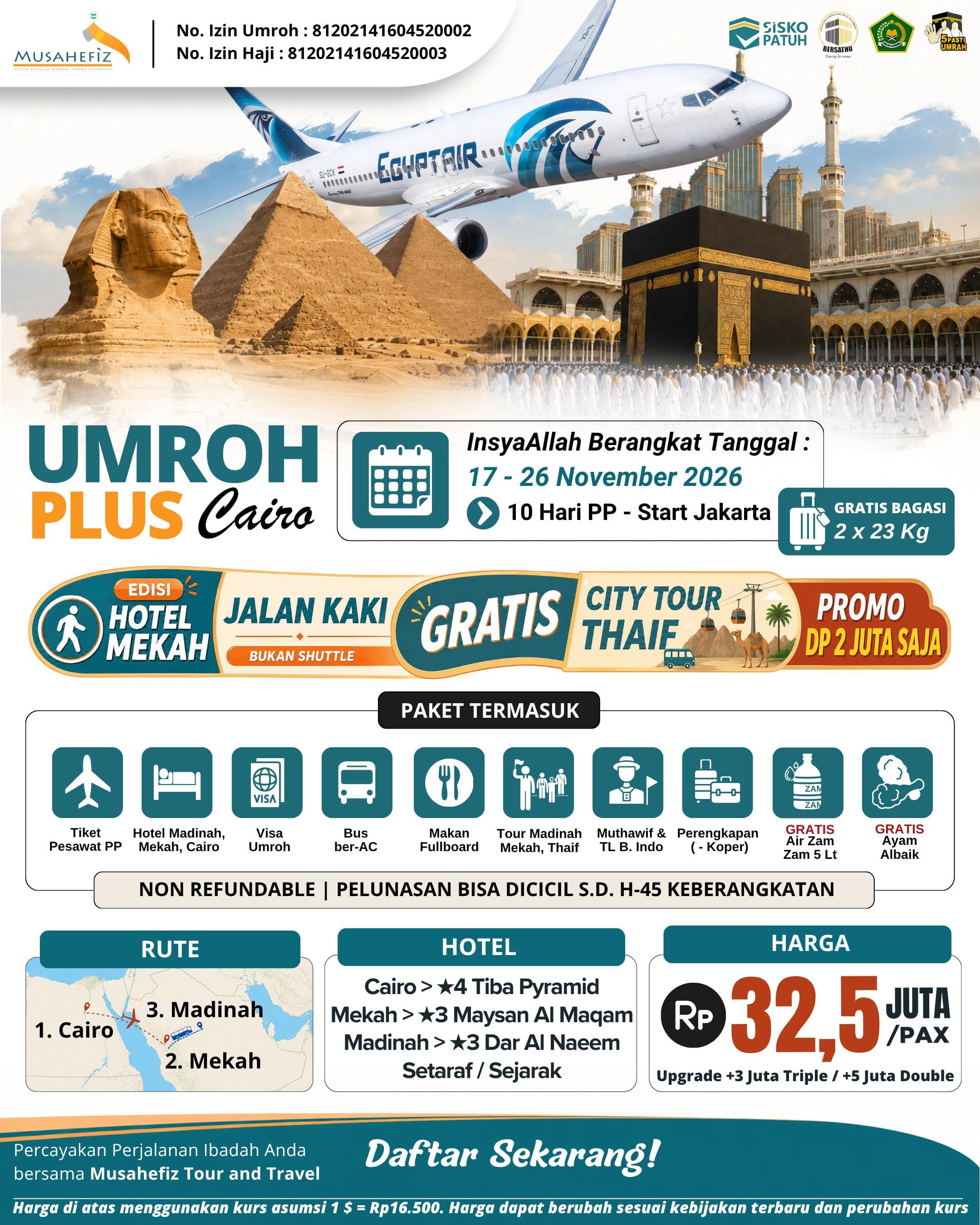 CAIRO + UMROH HOTEL MEKAH JALAN KAKI