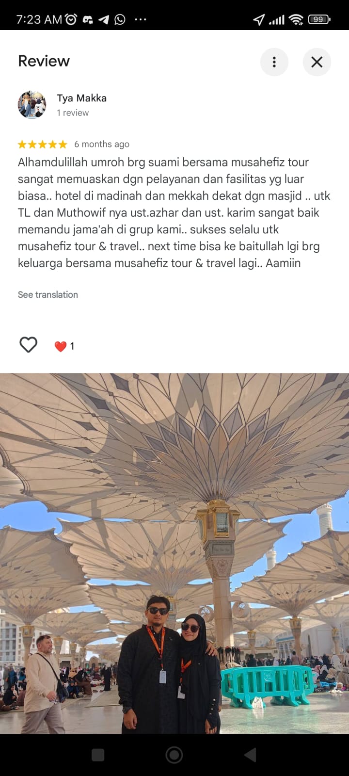 Screenshot Ulasan Google Maps dari Tya Malaka