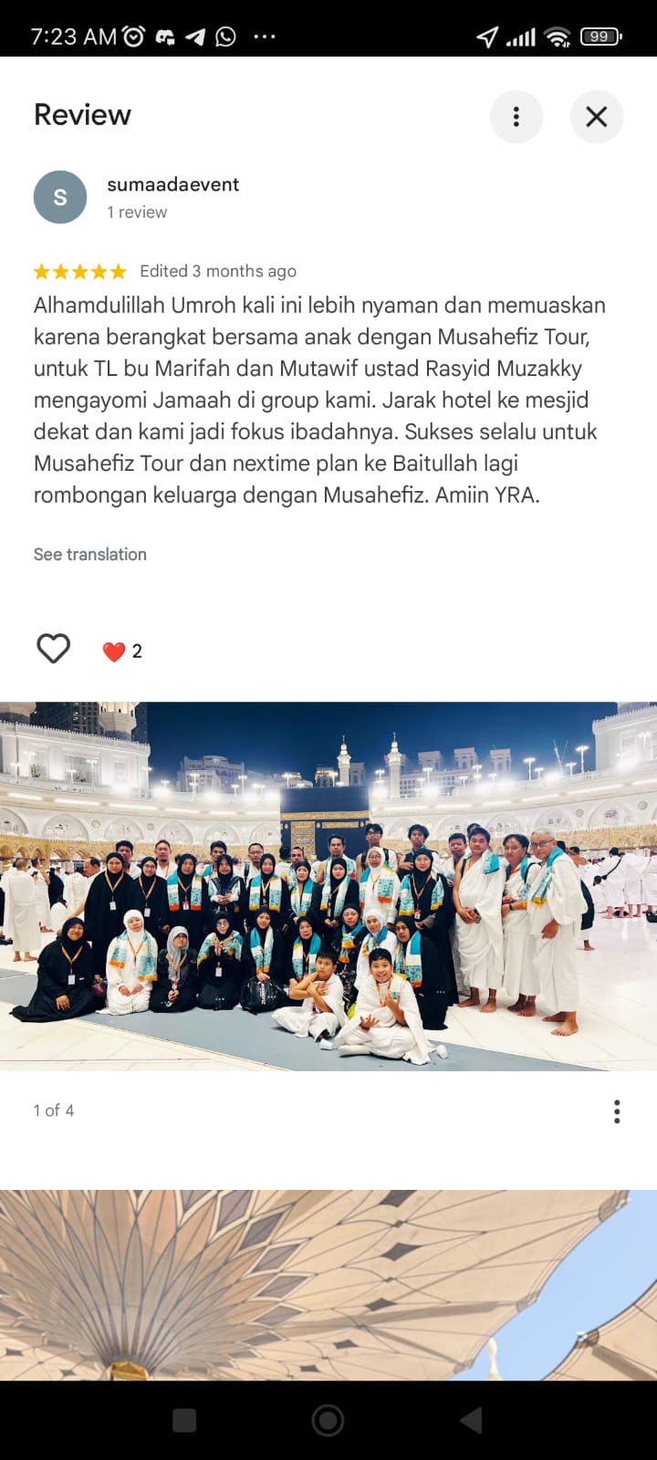 Screenshot Ulasan Google Maps dari Sumada